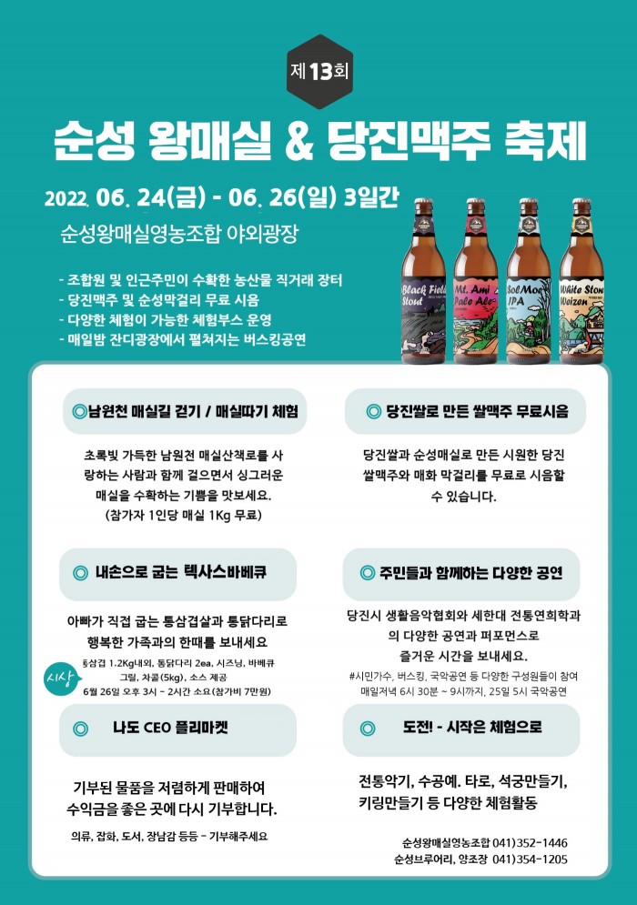 제13회 순성왕매실&amp;당진맥주축제 포스터.jpg